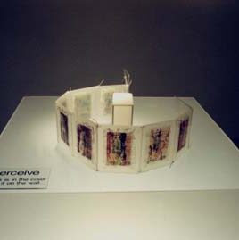 small acrylic artist book by Sandra Ross as part of form and space exhibition