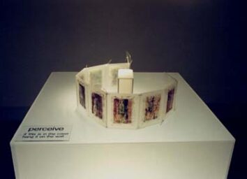 small acrylic artist book by Sandra Ross as part of form and space exhibition